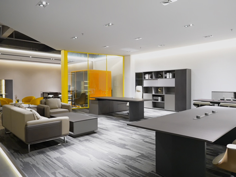 Showroom de atualização de mobília do seu trabalho